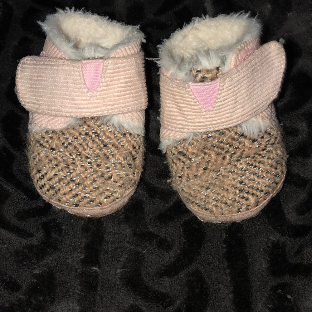 Girls TOMS Cuna Infant Crib Shoe Size 1 Infant